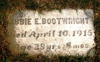 Abbie Edna Bootwright Marker