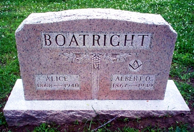 Albert O. Boatright and Ruby Alice Pankey Gravestone