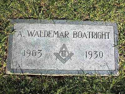 Alexander Waldemar Boatright Gravestone
