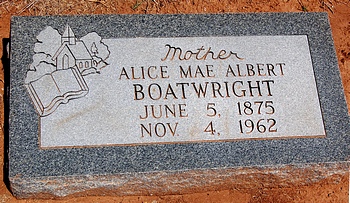 Alice Mae Albert Boatwright Marker