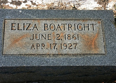 Annie Eliza Ward Boatright Gravestone