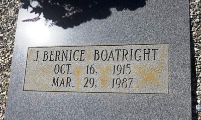 Bernice Boatright Gravestone