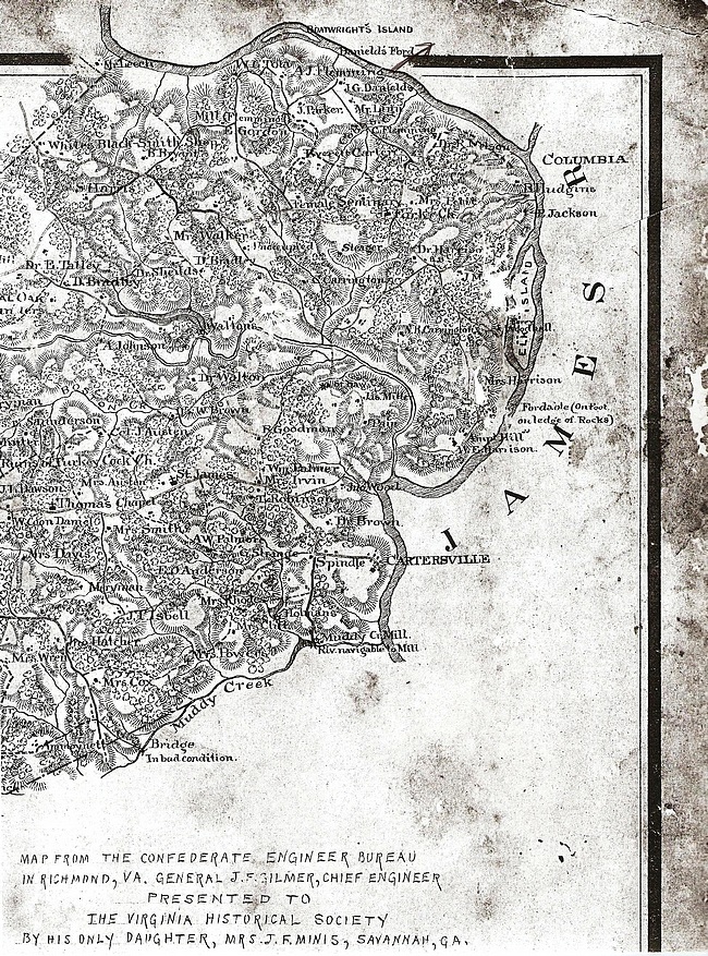Boatwright Island - 1864 map: