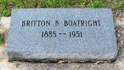 Britton Benjamin Boatright Gravestone