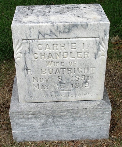 Carrie Isabelle Chandler Boatright Gravestone