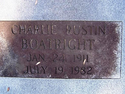 Charles Rustin Boatright Gravestone