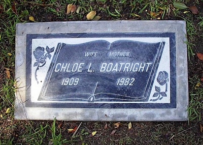 Chloe Lenore Eubanks Boatright Gravestone