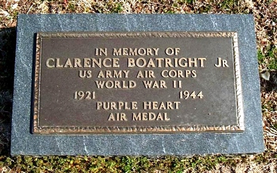 Clarence Edward Boatright Jr Marker in Elmwood Cemetery