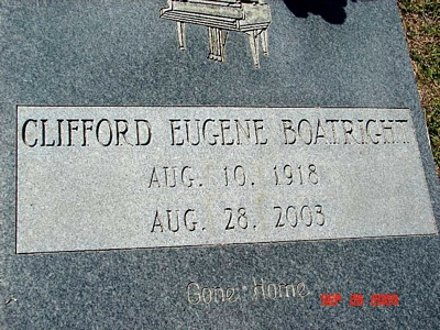 Clifford Eugene Boatright Gravestone