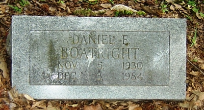 Daniel Ezekiel Boatright Gravestone