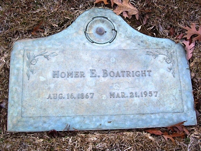 Homer Egbert Boatright Gravestone