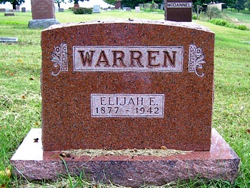 Elijah Ellis Warren Gravestone