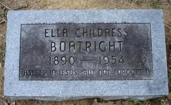 Ella Josephine Childress Boatright Marker