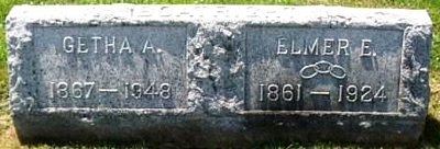 Elmer E. and Getha Alda Harper Boatright Gravestone