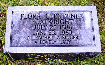 Flora Clendenen Boatwright Gravestone