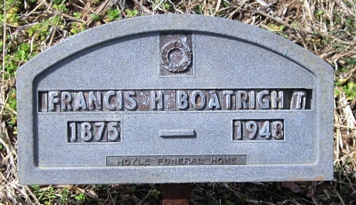 Francis Howard Boatright Gravestone