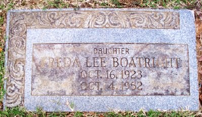 Freda Lee Boatright Gravestone