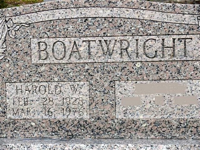 Harold Wayne Boatwright Gravestone