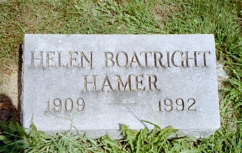 Helen Walker Boatright Hamer Marker