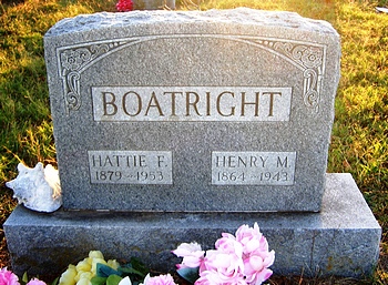 Henry Miles and Hattie Florence Williams Boatright Gravestone: