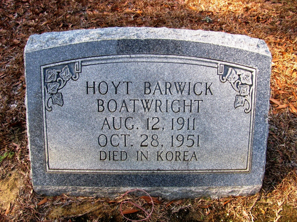 Hoyt Barwick Boatwright Gravestone