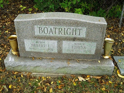 Hubert F. and Evelyn Boatright Gravestone: