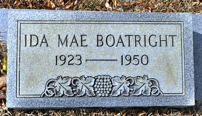 Ida Mae Rich Boatright Gravestone