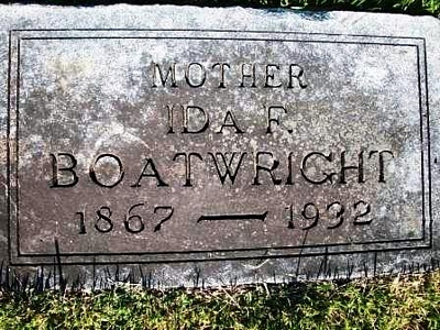 Ida Frances Thompson Boatwright Gravestone: