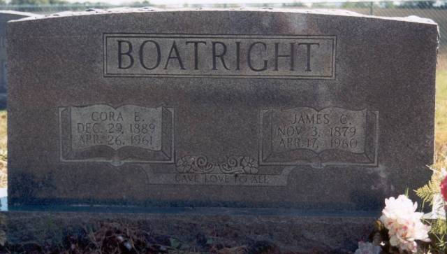 James Cephus Boatright and Cora Ethel Byrd Gravestone