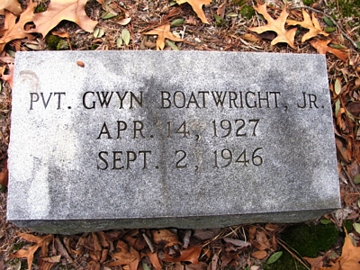 Jesse Gwyn Boatwright Jr. Gravestone