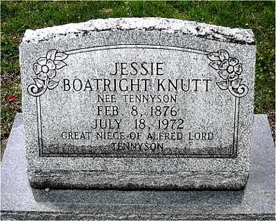 Jessie Tennyson Boatright Gravestone