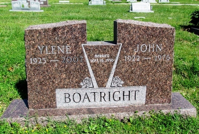 John Charles and Frances Ylene Cooper Boatright Gravestone