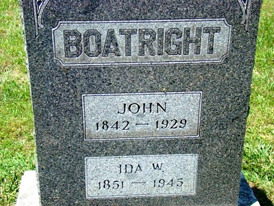 John G. and Ida Whips Boatright Gravestone