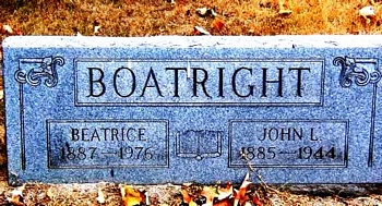 John Leroy and Beatrice Boatright Gravestone