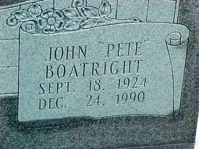 John Paul Boatright Gravestone