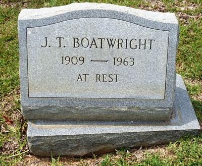 John Thomas Boatwright Gravestone