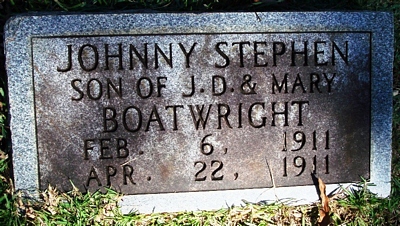 Johnny Stephen Boatwright Gravestone