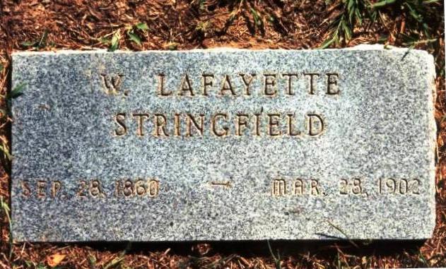 Lafayette Stringfield Marker