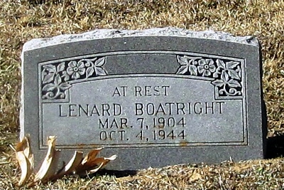 Lenard Boatright Gravestone