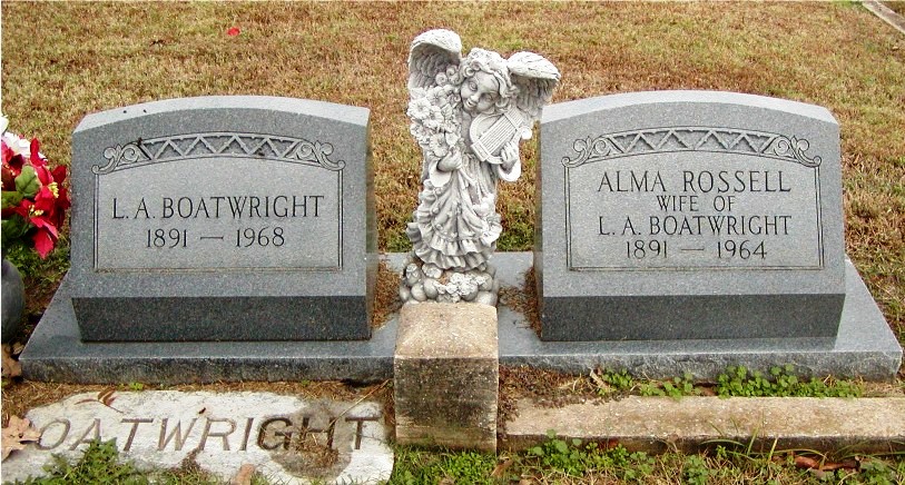 Leroy Alexander Boatwright and Theresa Alma Rossell Gravestone
