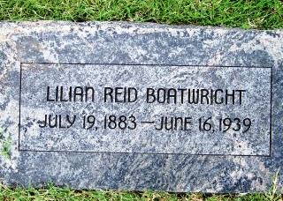 Lethian Lilian Reid Boatwright Gravestone