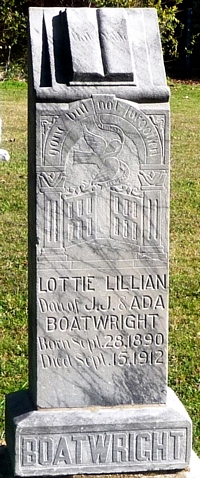 Lottie Lillian Boatwright Gravestone