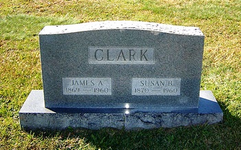 Martha Susan Boatwright and James A. Clark Gravestone