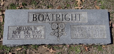 Melvin B. and Beulah Allin Cooper Boatright Gravestone