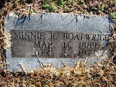 Minnie L. Richards Boatwright Gravestone