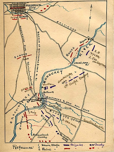 Monocacy Battlefield Map