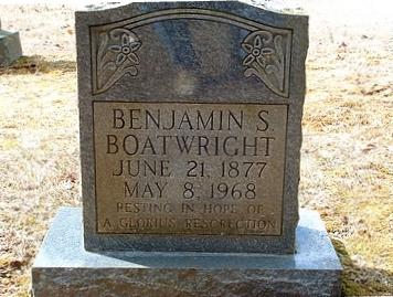 Benjamin Sibley Boatwright Gravestone: