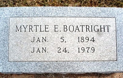 Myrtle Elizabeth Boatright Gravestone