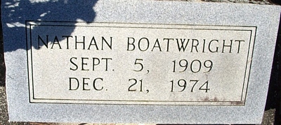 Nathaniel Boatwright Gravestone