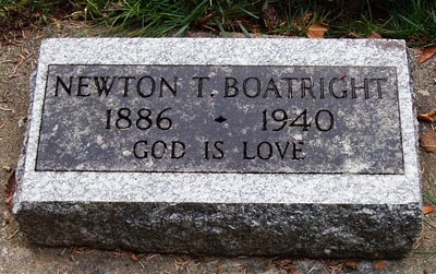 Newton Thomas Boatright Gravestone